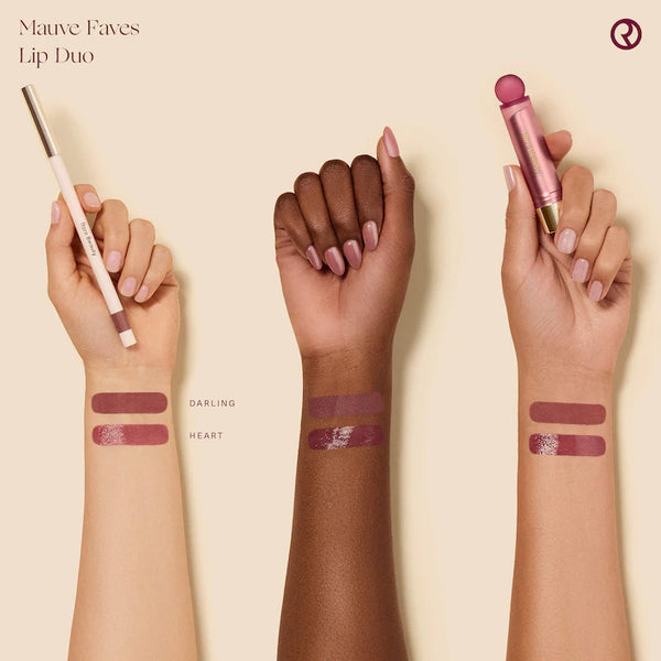 RARE BEAUTY MAUVE FAVES LIP DUO MAKEUP SET PREVENTA