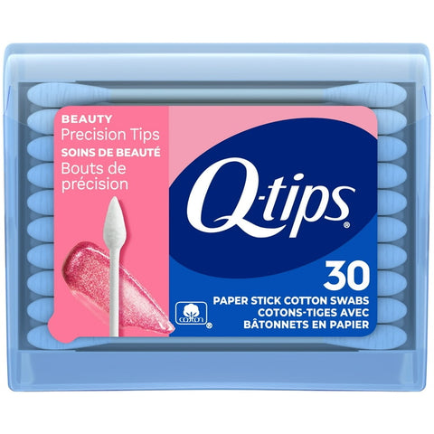 QTIPS BEAUTY PRECISIÓN TIPS COTONITOS EN FORMATO TRAVEL SIZE  30 U DISPENSADOR