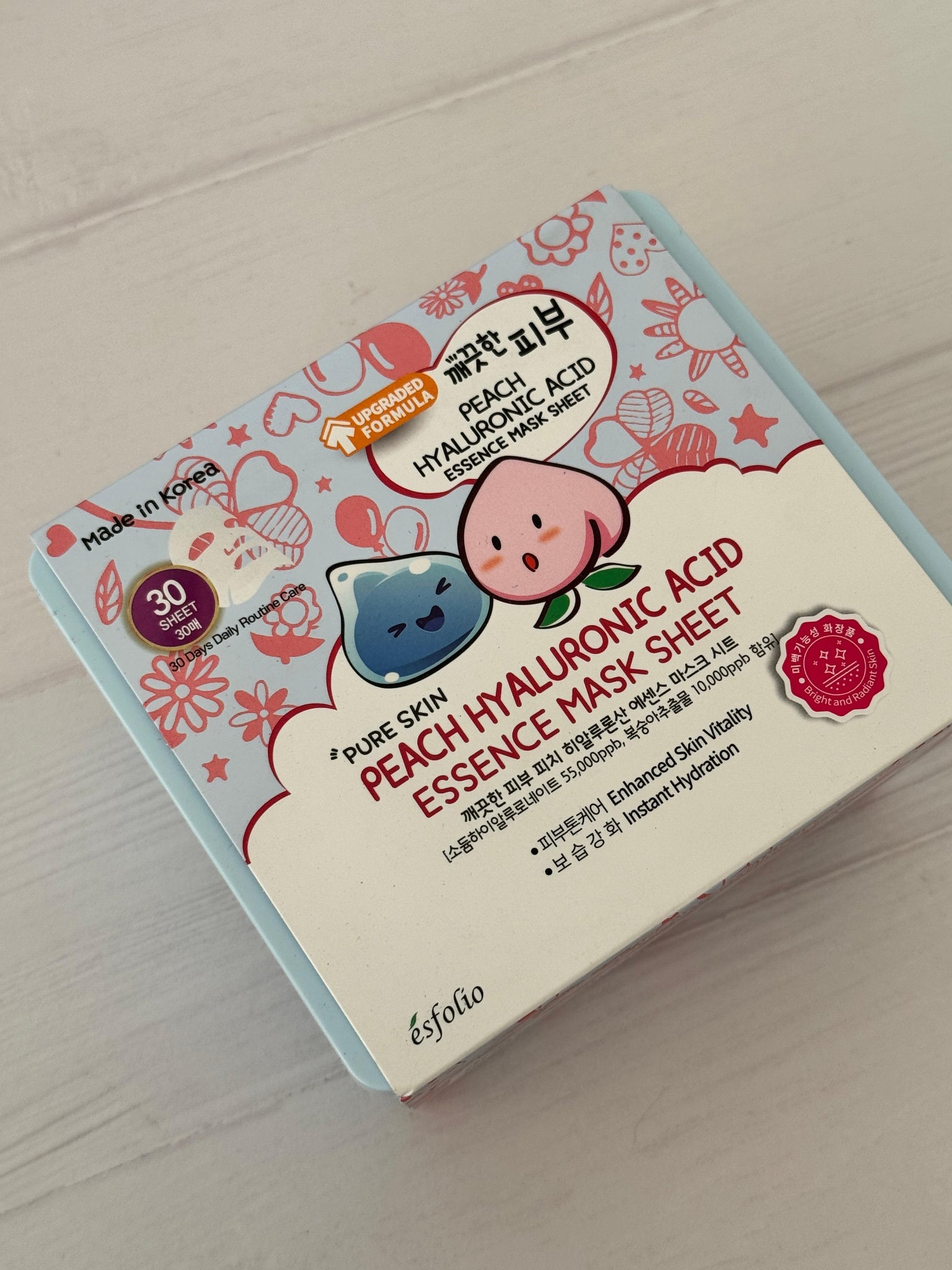 MASCARILLA FACIAL PEACH HYALURONIC ACID