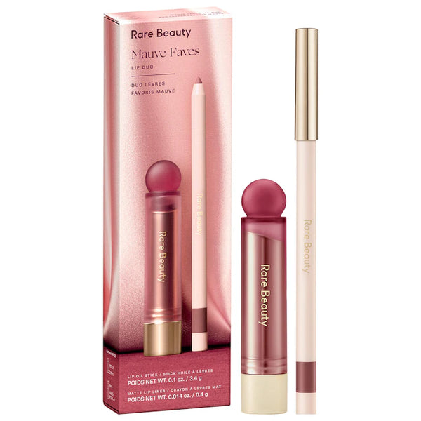 RARE BEAUTY MAUVE FAVES LIP DUO MAKEUP SET PREVENTA