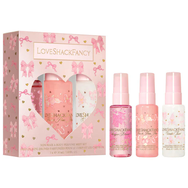 LOVE SHACK FACTORY MINI HAIR AND BODY PERFUME MIST BEST SELLER GUFT SET PREVENTA