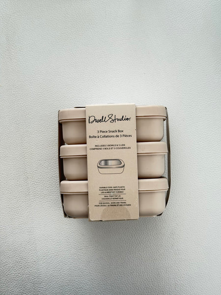 SNACK BOX 3 UNIDADES ANTIDERRAME BEIGE MEGA RESISTENTE RECTANGULARES
