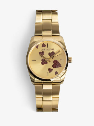 ZADIG & VOLTAIRE RELOJ STRASS HEART DORADO PREVENTA