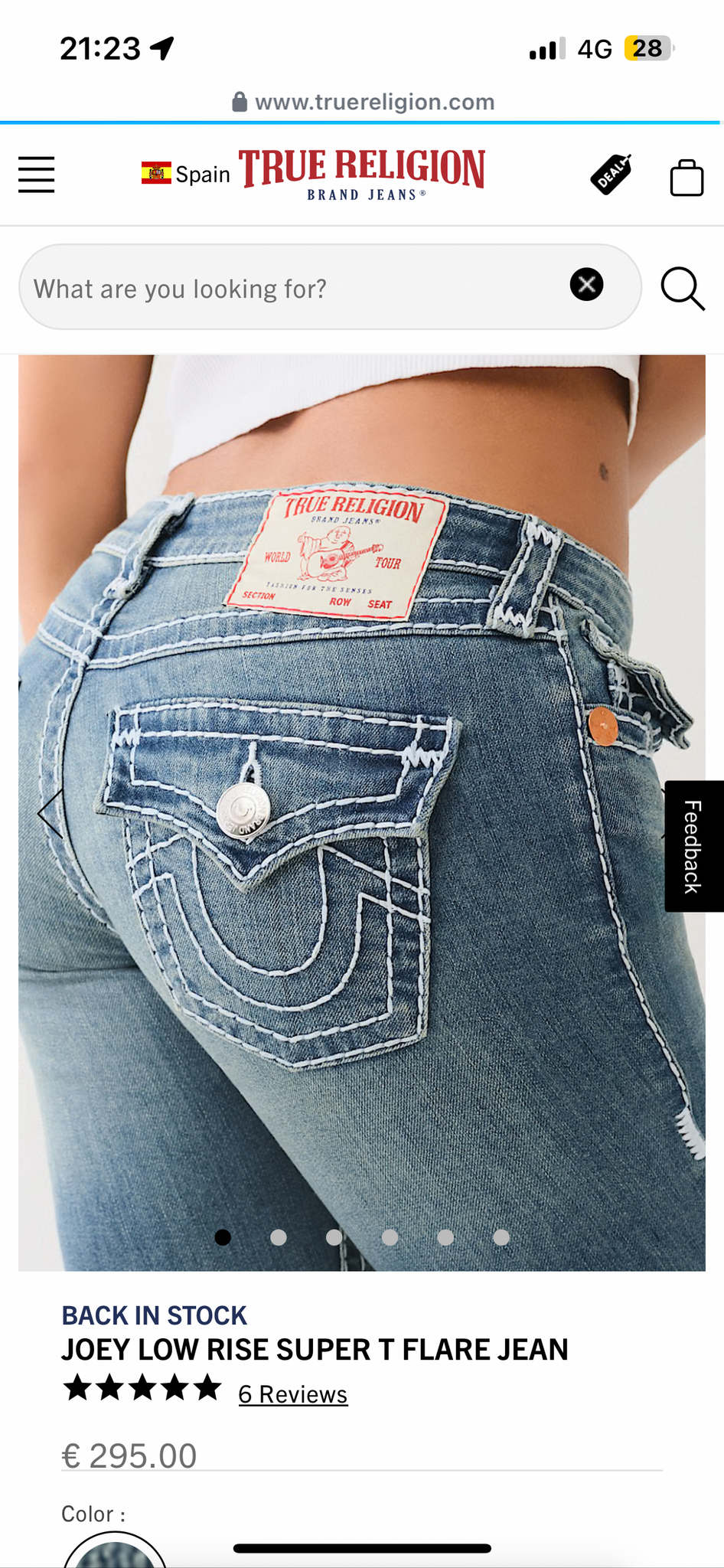 JEANS TRUE RELIGION TALLA 28 PREVENTA