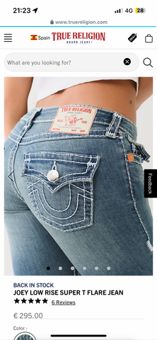 JEANS TRUE RELIGION TALLA 28 PREVENTA