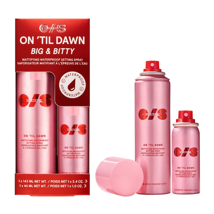 ONE SIZE DAWN MATTIFYING WATERPROOF SETTING SPRAY BIG & BITTY DIO SET FIJADOR