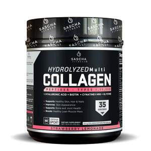 SASCHA FITNESS COLAGENO STRAWBERRY LEMONADE  35 SERVINGS PREVENTA