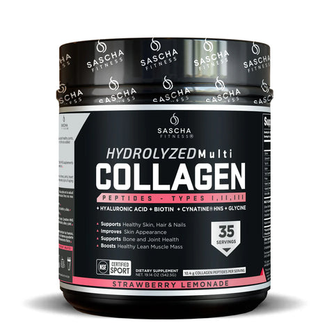 SASCHA FITNESS COLAGENO STRAWBERRY LEMONADE  35 SERVINGS PREVENTA