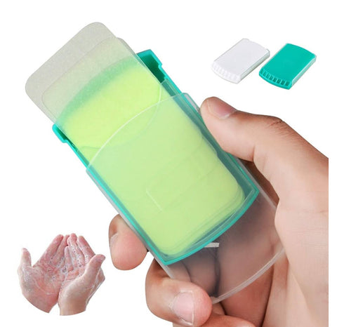 SET LÁMINAS DE JABON PARA LLEVAR TRAVEL SIZE VERDE 50 U PREVENTA