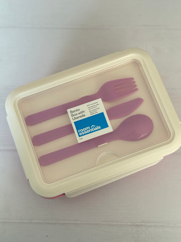 LUNCH BOX ROSADO TAPA BLANCA