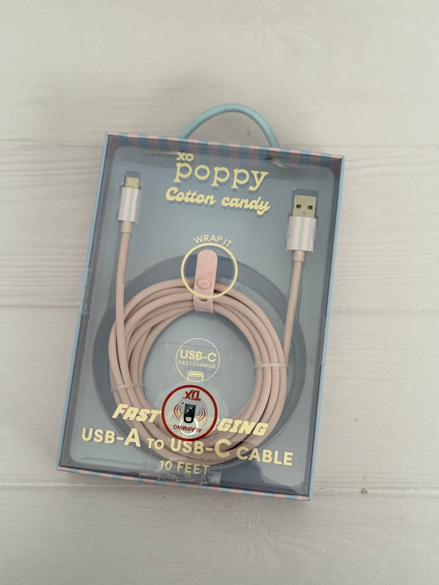 POPPY CARGADOR ENTRADA C CELESTE CON ROSADO