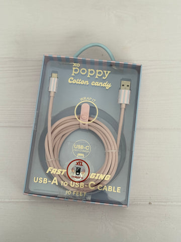 POPPY CARGADOR ENTRADA C CELESTE CON ROSADO