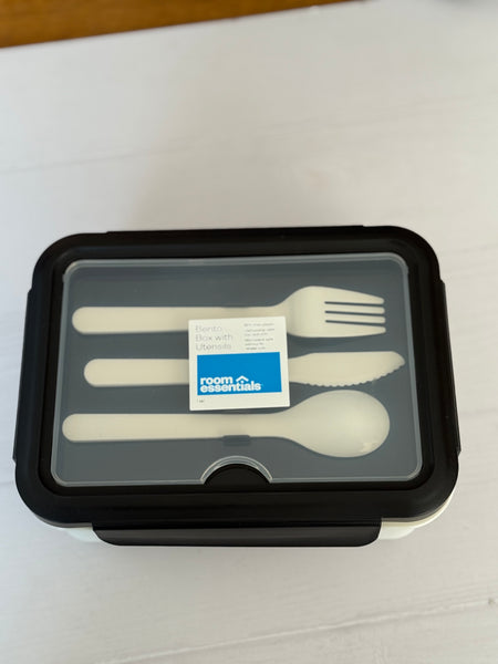 LUNCH BOX BLANCO TAPA NEGRA