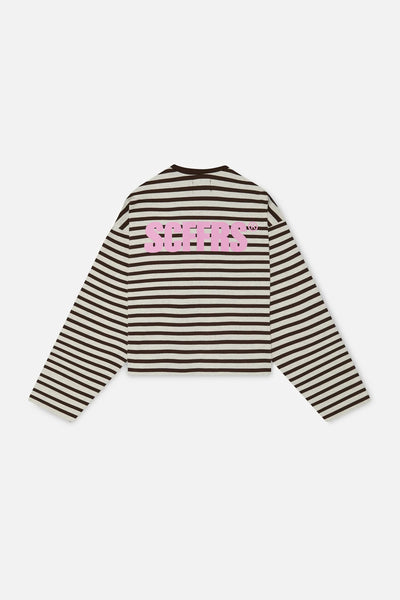 SCUFFERS POLERA MANGA LARGA CAFÉ