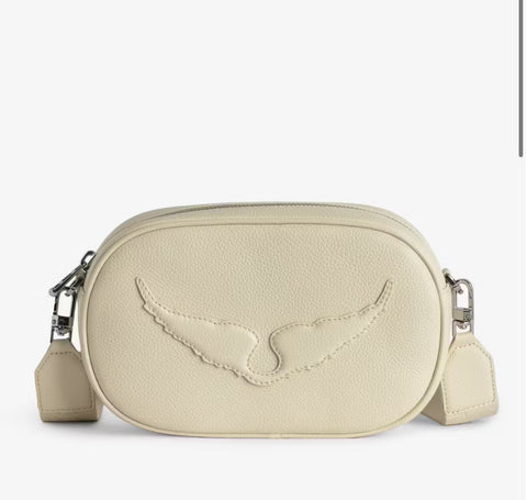 ZADIG Rock With You Leather Camera Crossbody beige  PREVENTA