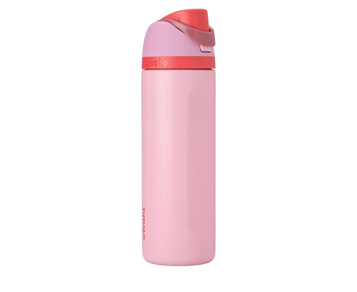 OWALA BOTELLA FREESIP SPOUT 24 Oz ROSADA CON NARANJO