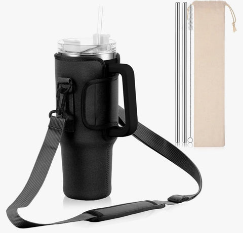 STRAPS ACCESORIOS PARA VASO STANLEY 40oz BLACK FUNDA Y BOMBILLAS PREVENTA