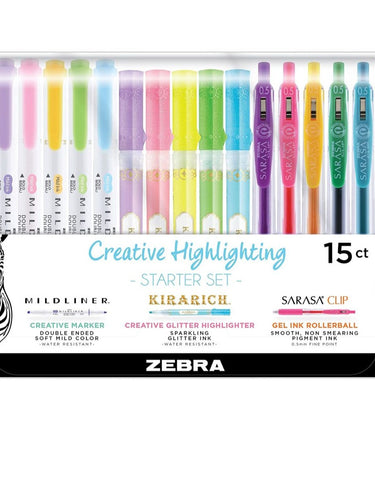 SET ZEBRA CREATIVE HIGHLIGHTING 15 PREVENTA